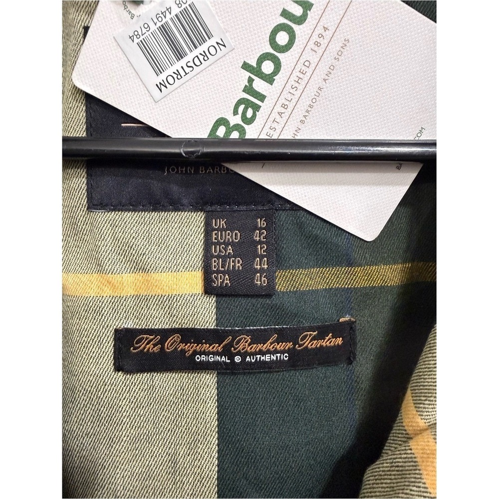 NWT Barbour Allerston Water Resistant Waxed Cotton Jacket 12 US / 16 UK in OLIVE - Picture 3 of 10